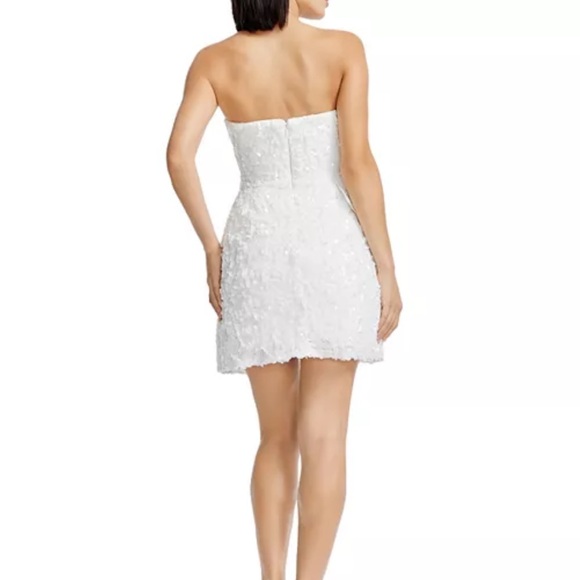 Dress the Population Strapless White Floral Dress - Picture 3 of 3